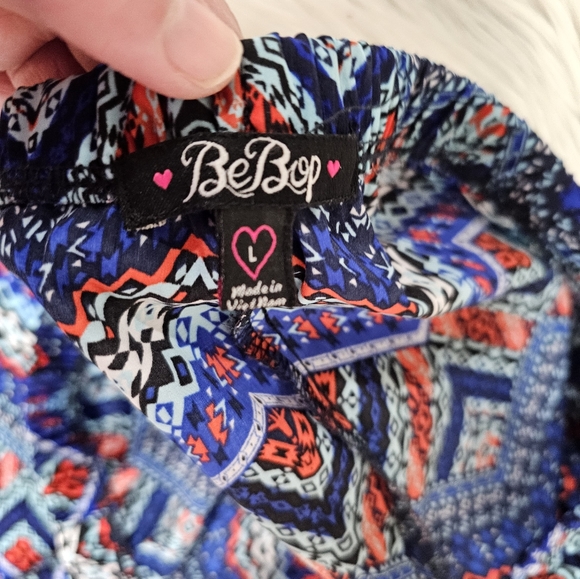 BEBOP boho chevron  palazzo wide leg pants - Picture 5 of 6